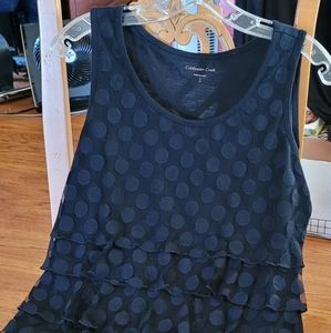Coldwater Creek polka dot top with ruffles